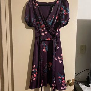 BNWT DKNY purple, floral dress size 14